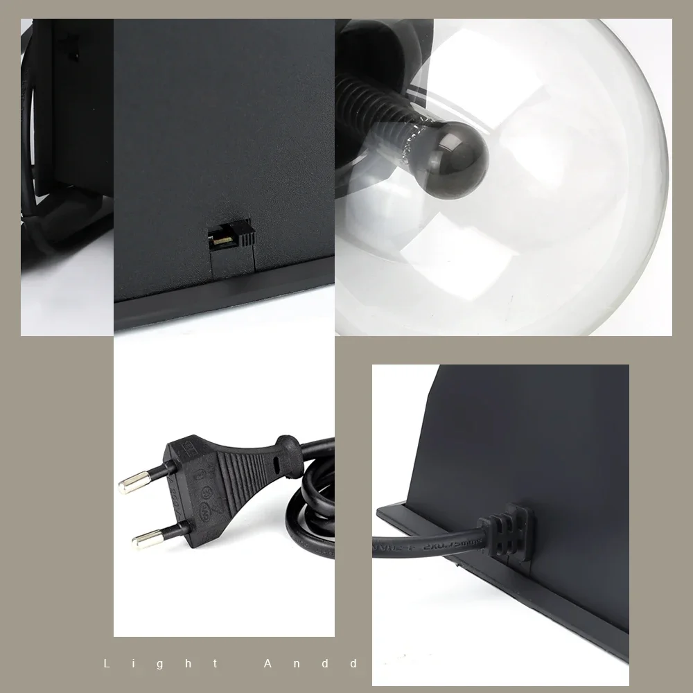 Novidade bola de plasma de cristal mágico luz sensível ao toque 5 6 8 polegadas led luz noturna bola de plasma de vidro esfera luzes de mesa usb