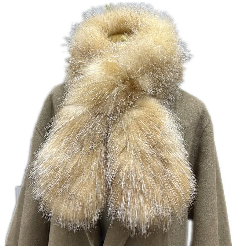 Women Winter Fluffy  Warm Real Fox Fur Scarf Man Knit Lady Fashion Neckerchief Scarves