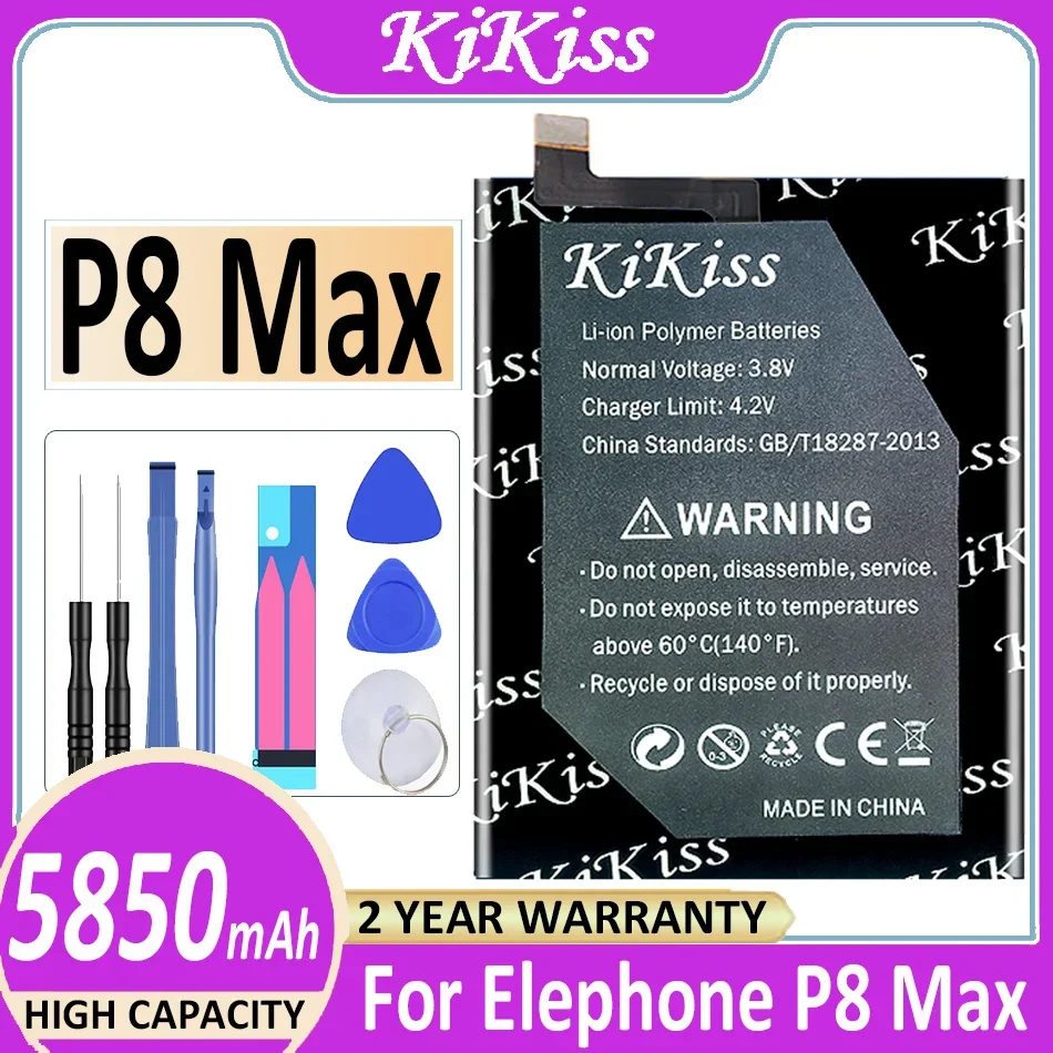 

Аккумулятор KiKiss 5850 мАч для Elephone P8 Max P8Max Bateria