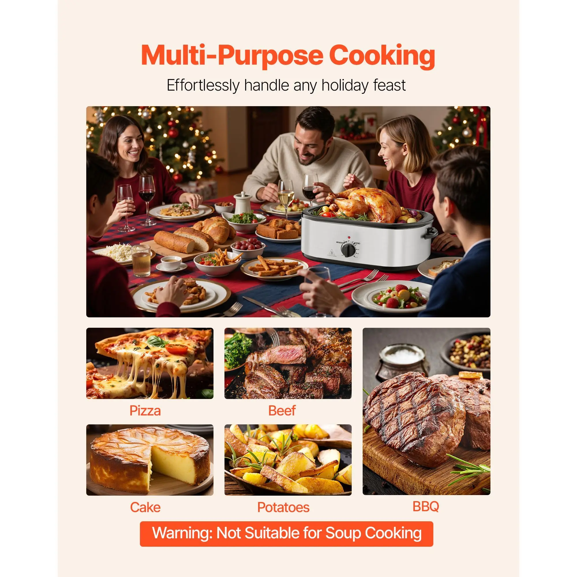 22QT Electric Turkey Roaster Oven 3