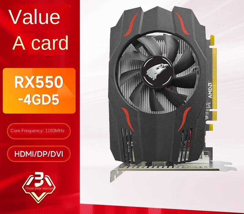 

New Rx550 4G/Rx5808g/Rx5500xt/Rx5600 Gaming Computer Independent Graphics Card