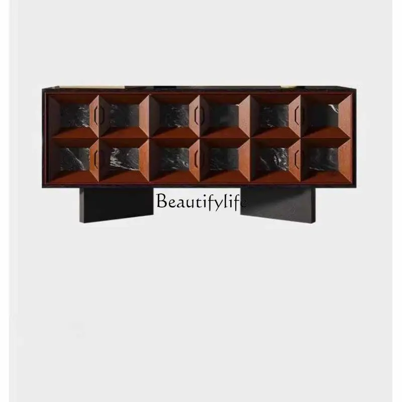

05-*Italian modern personality creative side cabinet Nordic medieval style locker simple