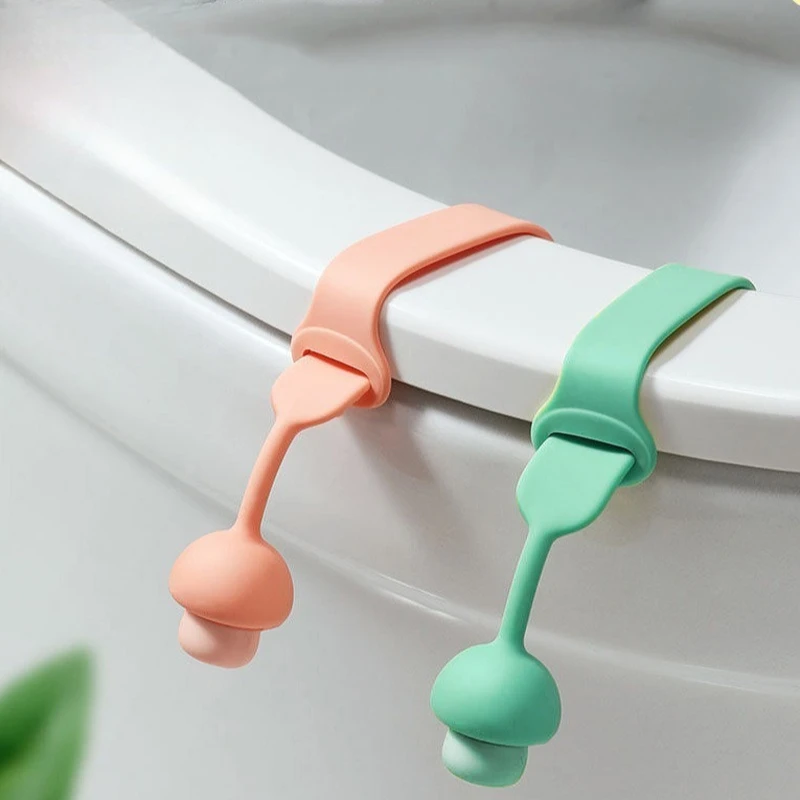 Toilet Flipper Silicone Lift Toilet Lid Toilet Seat Pull Ring Sanitary and Anti Dirt Hand Bathroom Seat Lifter Accessories 1/4pc