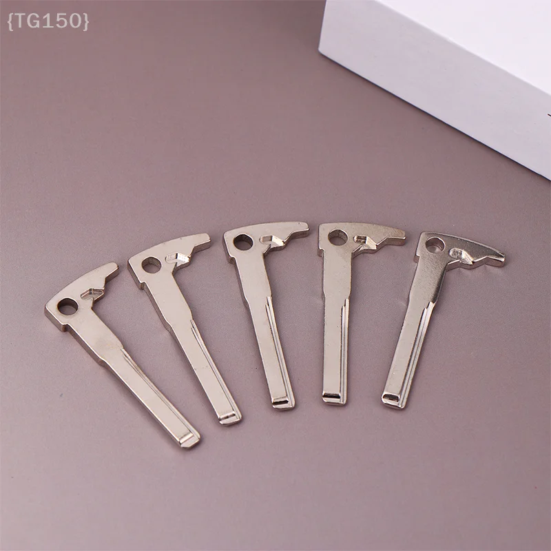 5 قطع من فراغات مفتاح السيارة الذكية، إدراج شفرة المفاتيح غير المقطوعة لاستبدال فوب عن بعد من الكروم، مجموعة أدوات الطوارئ لمفتاح Prox