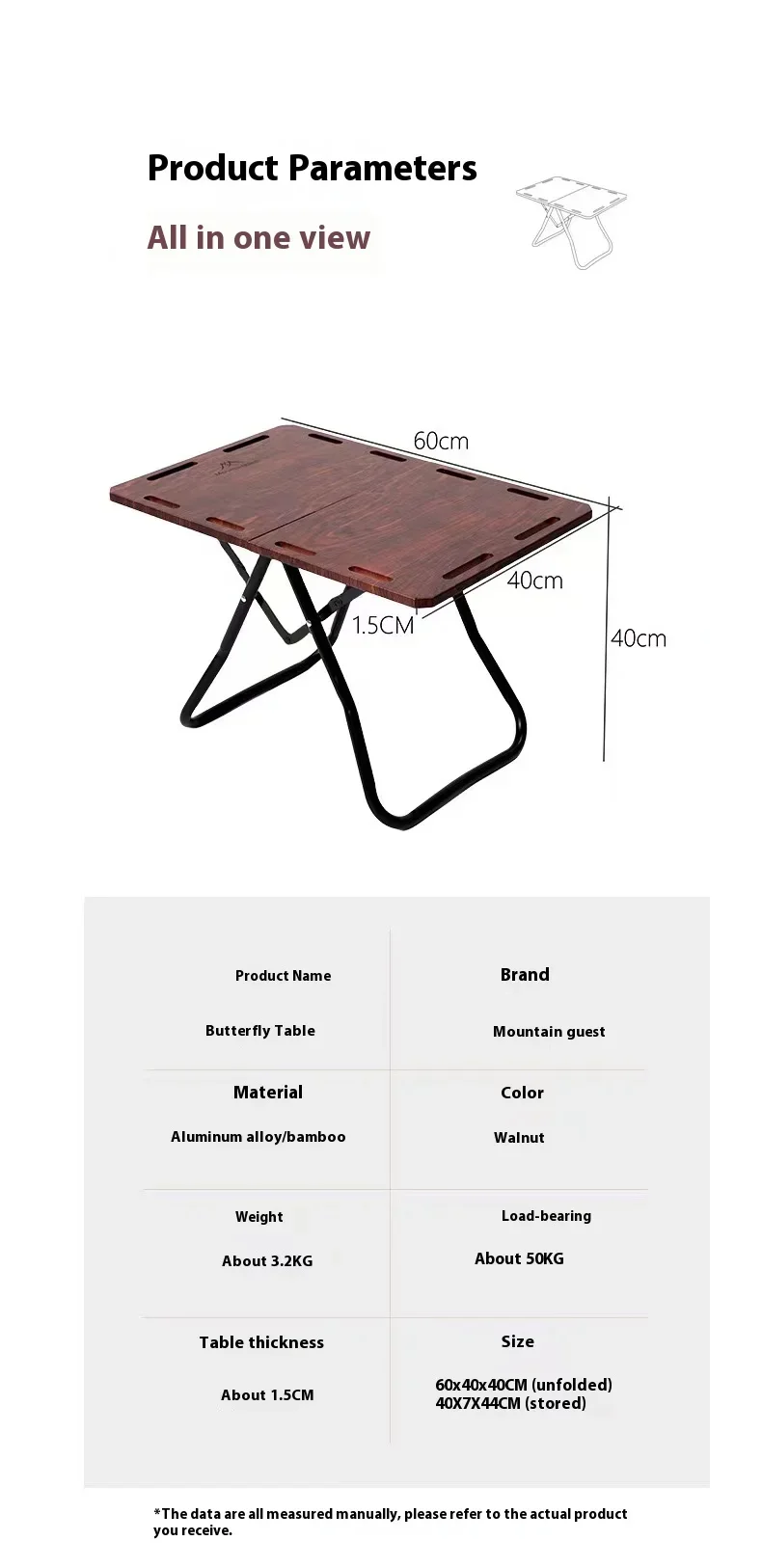 MOUNTAINHIKER Teetisch aus Aluminiumlegierung, für den Außenbereich, Camping, Butterfly, tragbarer Tisch, Stuhl, Klapptisch, hochwertige Möbel – Detail 19