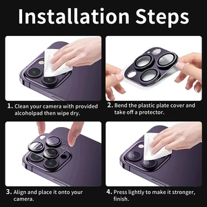 زجاج واقي عدسة الكاميرا من الدرع المعدني ، فيلم واقي للعدسة الخلفية لجهاز iPhone 14 ، 15 Pro Max ، 14 Plus ، غطاء كامل أعلى 9 مبيعات حقيبة ظهر للتبخير - رقم 5