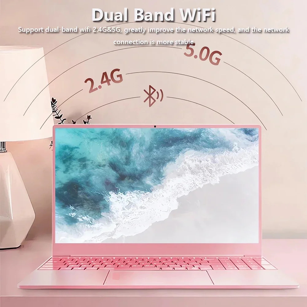 CARBAYTA 11th Gen Laptop  Intel Celeron N5095 Windows 11 Pro Up to 32GB RAM  128GB-2TB SSD 2.4G/5G WiFi + BT  Cute Pink Keyboard