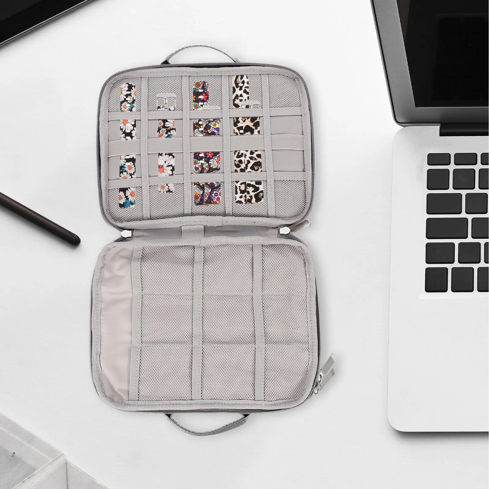 

Strap Storage Bag Watch ganizer Portable Accessories Case for Travel Home Use Store Straps Cables Earphones Phone