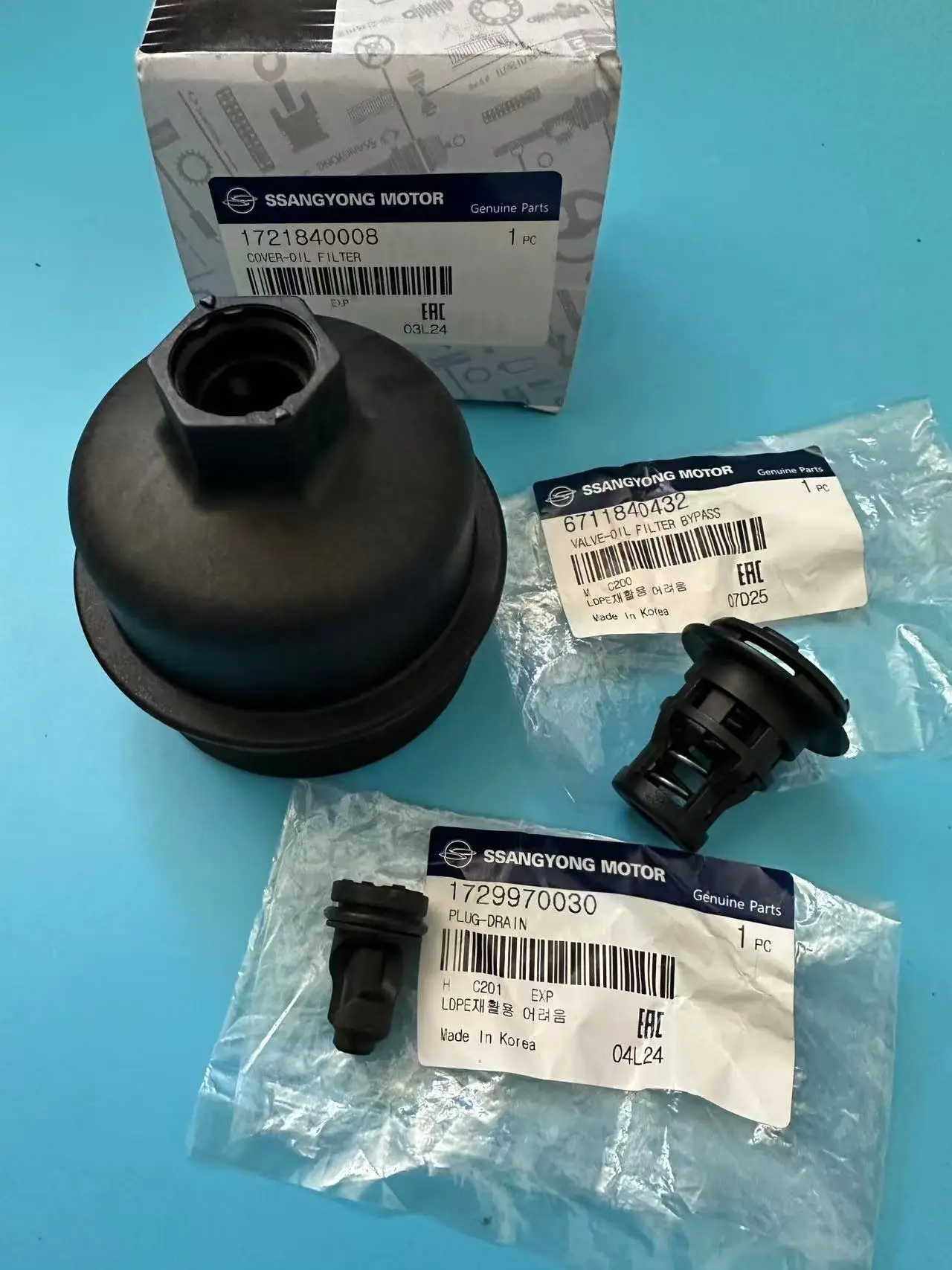 

Oil Filter Cover Drain Plug Bypass Valve Assy 1721840008 1729970030 1721840032 For Ssangyong Korando