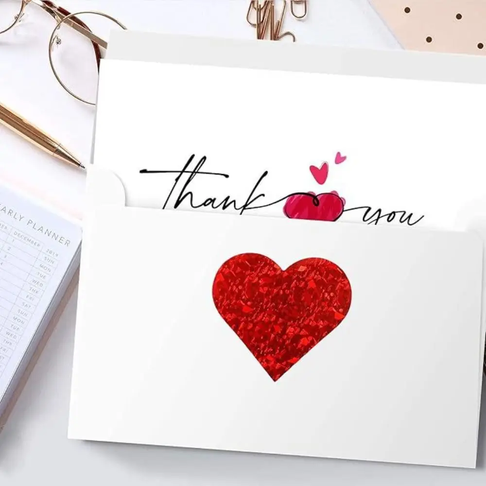 

500pcs Love Heart Stickers Self-adhesive Blank Sealing Label Handmade Exquisite Reward Sticker Valentine's Day