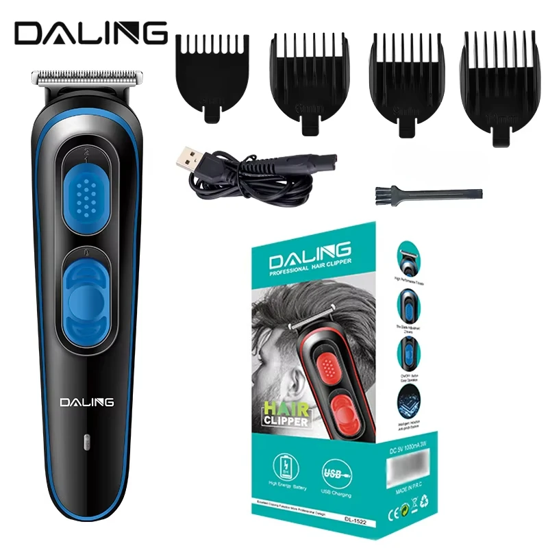 DALING DL-1522 household portable professional cordless hair clipper, USB rechargeable anti card hair clipper