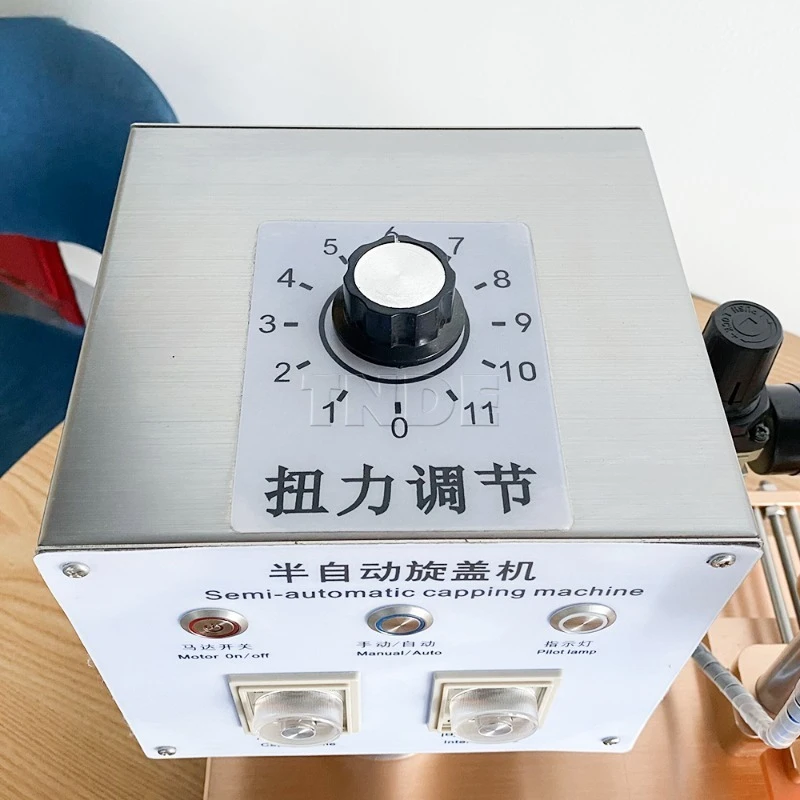 Semi-automatic glass jar closure, capping machine, jam jar sealing machine, glass bottle
