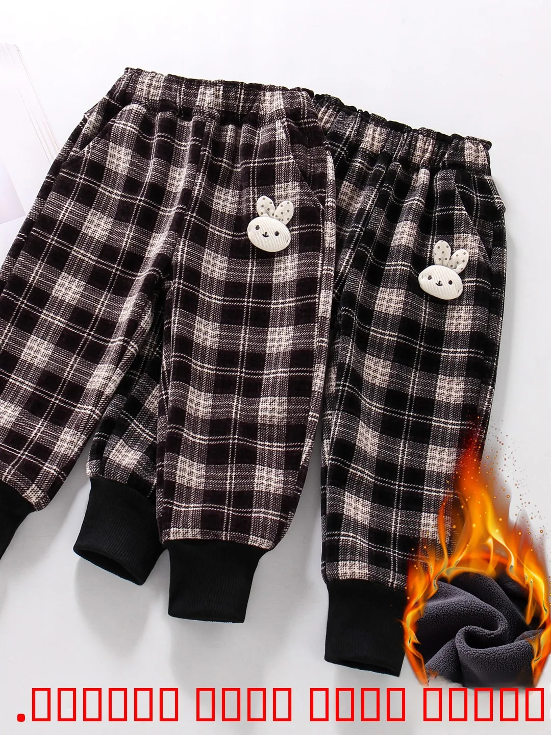 กางเกงลายสก็อตเด็กผู้หญิง แบรนด์ Thiened Fce สำหรับฤดูใบไม้ร่วงและฤดูหนาว สไตล์ลำลอง เอวยางยืด ให้ความอบอุ่น กางเกงเด็กผู้หญิง เสื้อผ้าเด็กผู้หญิงสำหรับฤดูหนาว