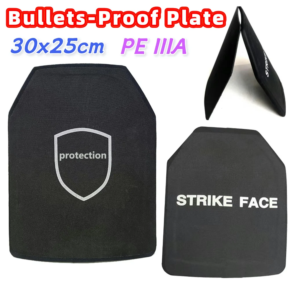 Durable 30x25cm Polyethylene Bulletproof Panel Lightweight Body Armor Insert for Vests and Backpacks Ideal for Safety Use