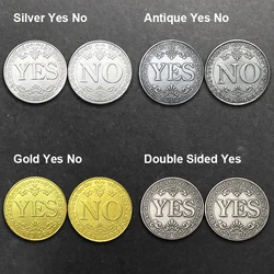 YES NO Decision Challenge Lucky Wishing Coin Gold Silver Antique Commemorative Medal Bar Cafe School Party Supplies Finger Toys