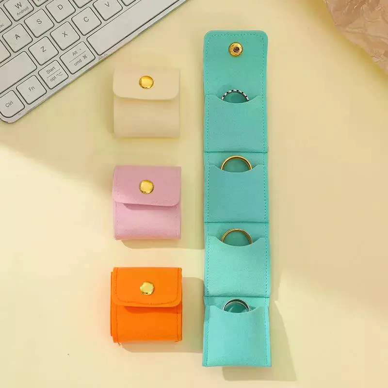 

Портативная мини-сумка-органайзер для ювелирных изделий с несколькими отделениями для колец, ожерелий, сережек, дорожная сумка для хранения