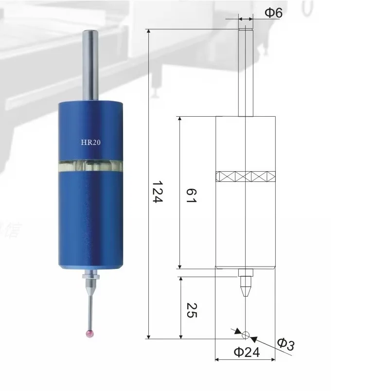 CNC 3D photoelectric edge finder engraving machine three-dimensional centering rod high precision 0.001mm HCT Hr20 cyclmotion