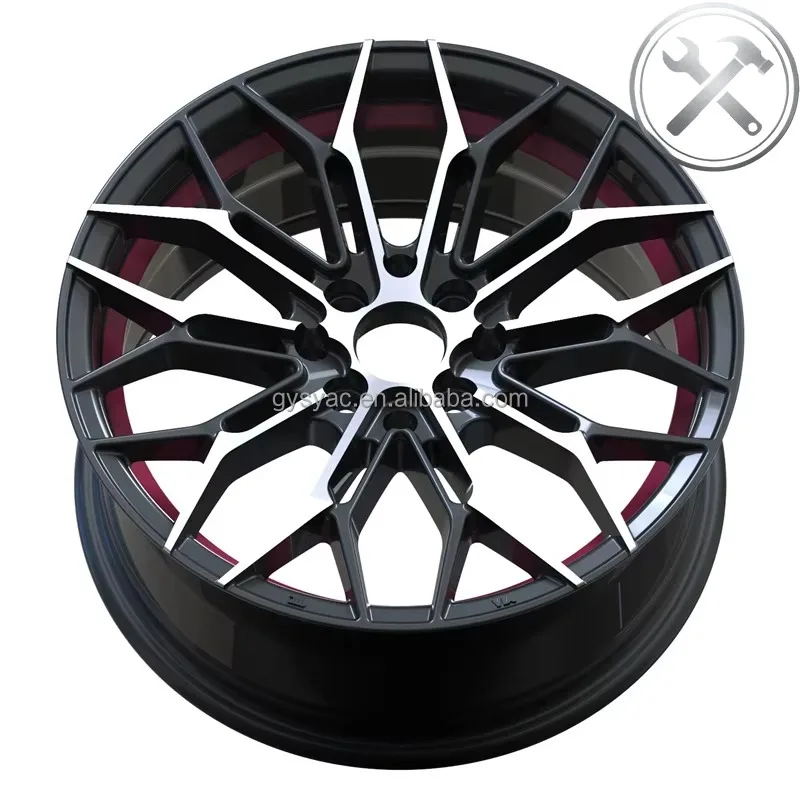 

Forged Black Glossy Inner Ring Color 17 18 19 20 Inch Aluminum Alloy Car Wheel Hub Universal Auto Refit Rims
