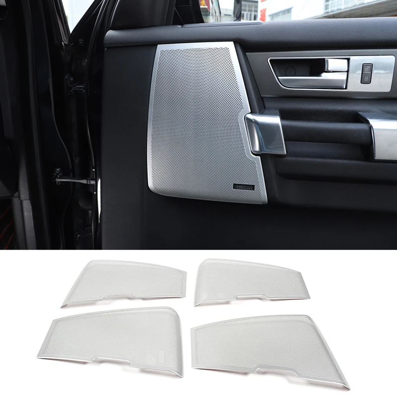 

For Land Rover Discovery 4 2010-2016 Stainless Steel Car Door A-pillar Tweeter Audio Speaker Cover Decorate Sticker Accessories