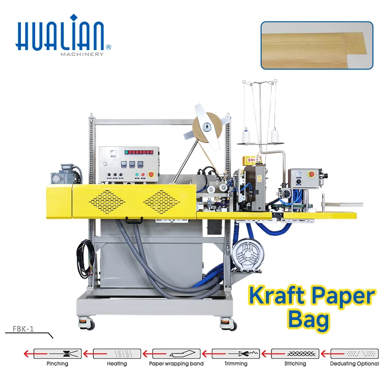 Hualian FBK-13DC ماكينة الختم الصناعية الأوتوماتيكية ماكينة تعبئة وخياطة الأكياس المستمرة للحقيبة الثقيلة 25 كجم