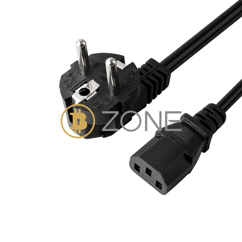 1.5M 250V Europese Heavy Duty Power Wire Iec C13 Connector Socket Dik Netsnoer Voor Bitmain Antminer L3 + S9j Z15