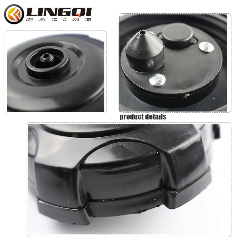 LYNNCHI Motorcycle 70mm Petrol Fuel Gas Tank Cap Plastic Parts Oil Box Cover Tanks Caps For 110cc 125cc 250cc ATV Quad Dirt Bike