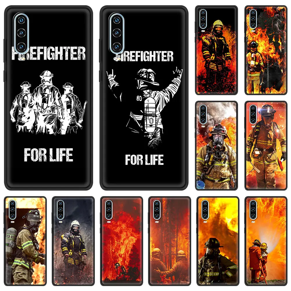 Firefighter Heroes Fireman For Huawei P30 Lite Phone Case For Huawei P50 Pro P20 P40 Lite E P Smart Z 2021 Y6 Y9s Y7a 2019 Cover