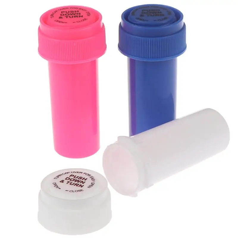 8 Dram Reversible Cap Vial Child Container Storage Stash Jar Pill Bottle-29ML RANDOM COLORS