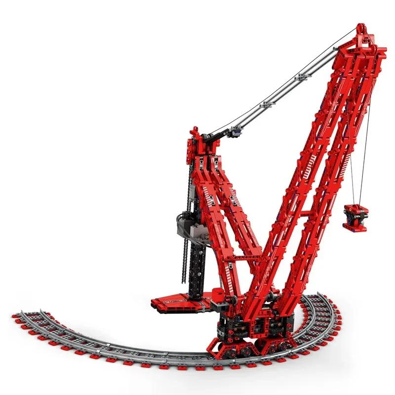 1196 pieces of MOC RC SK6000 heavy-duty circular crane technology, building block assembly model, children's birthday Christmas