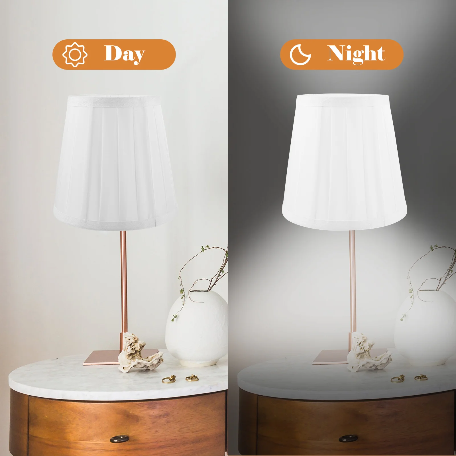 

Replacement Cloth Pleated Lampshade Decorative Table Lamp Shade Soft Light Cover for Bedroom Living Room Study