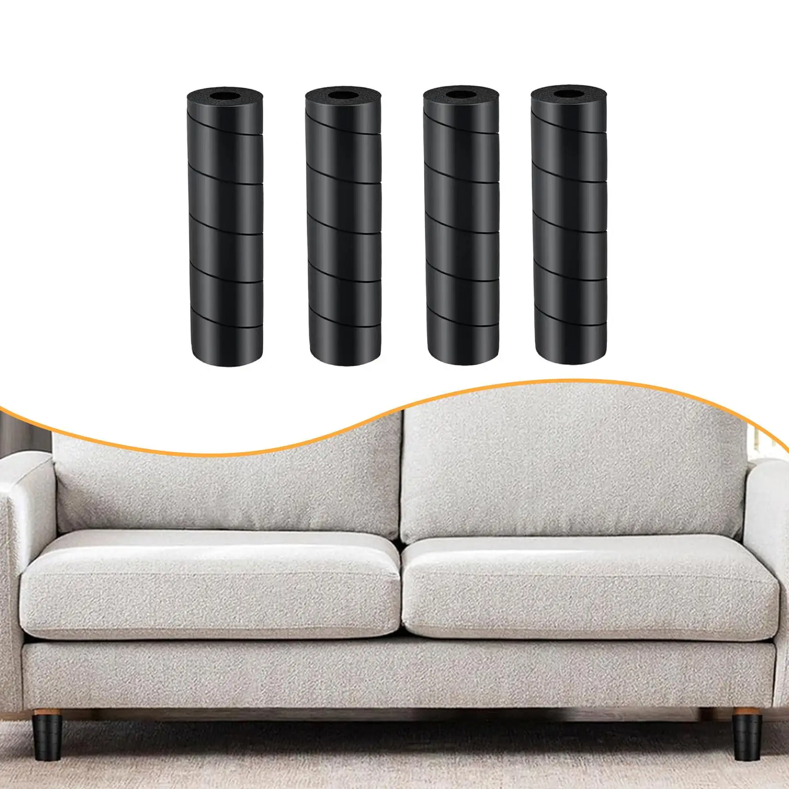 

4x Защитные накладки на ножки кровати, амортизирующие мягкие пенопластовые подушечки для твердых мебельных ножек, чехлы-накладки