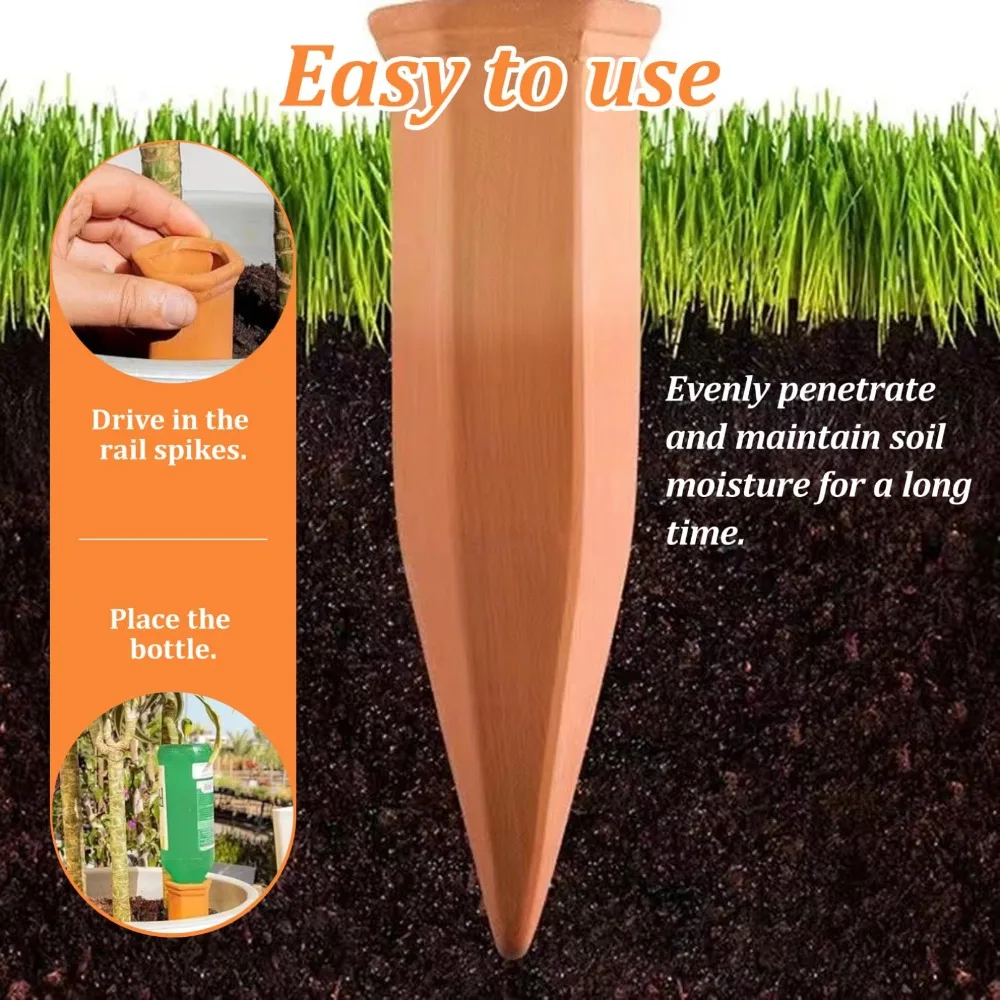 Terracotta Automatic Watering Device Plant Watering System Flower Pot Insertable Watering Stake Suitable For Potted Plants view 4