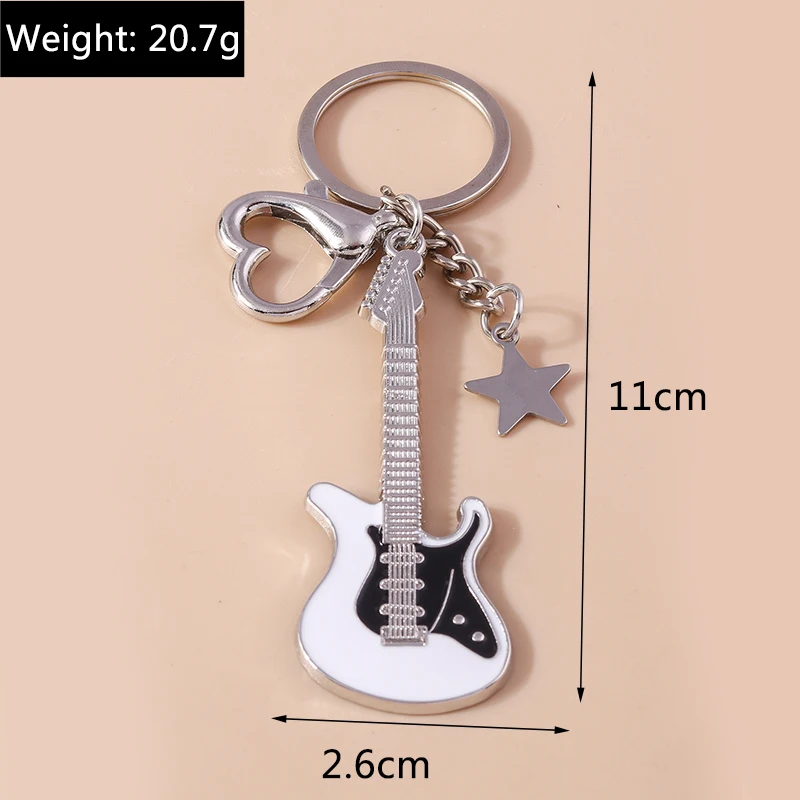 Cute Enamel Mini Piano Keychain Simulation Musical Instruments Key Ring Pendants Women Girls Handbag Decor DIY Jewelry Gift – Detail 10