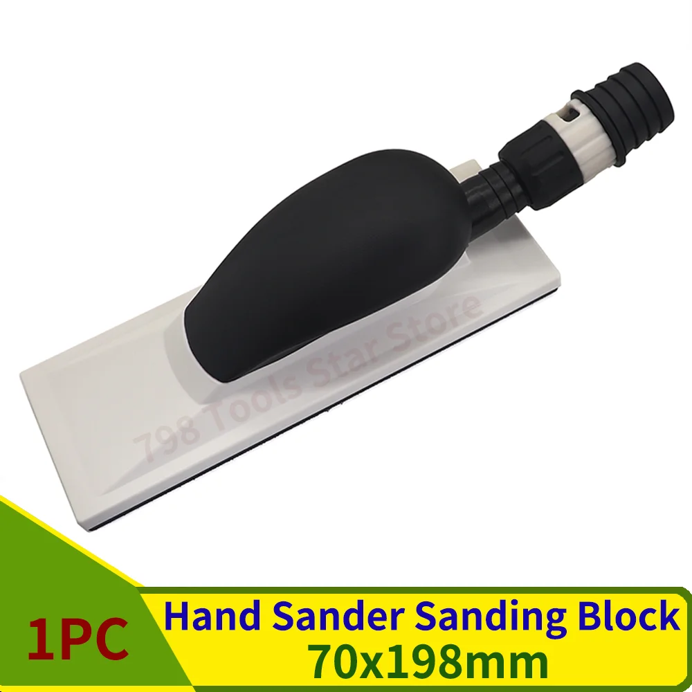 

1PC 70x198mm Hand Sander Sanding Block Vacuum Hand Sander Sponge Pad Dust Free for Wood Household Cleaning Polishing Car Repair