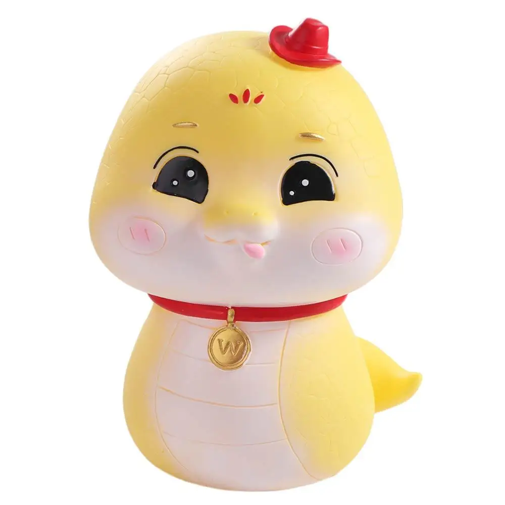 Large Capacity Zodiacs Snake Piggy Bank Money Saver Save Money Zodiacs Snake Money Jar Cartoon Portable Snake Coin Storage Box
