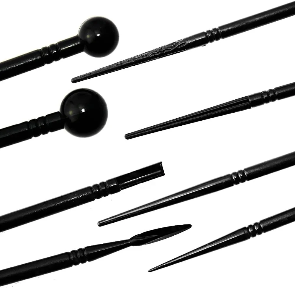 2 компл., инструмент для скульптуры в горошек, пластиковая полимерная глина, ручка в форме помадки, набор инструментов для моделирования торта, резьба по глине, керамика, украшение