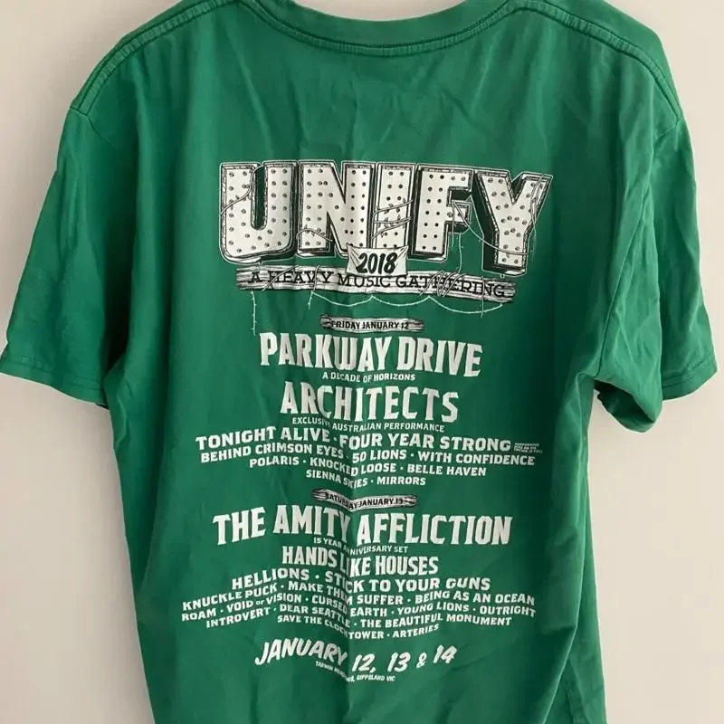 UNIFY GATHERING 2018 SIZE L T SHIRT METAL FESTIVAL EXCELLENT PARKWAY DRIVE