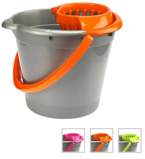 Donkere Neon 12 L Grijze Mop-emmer
