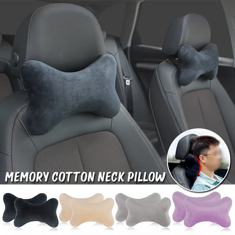 

Car Memory Foam Headrest Pillow Cervical Vertebrae Pillow Cushion Breathable Support Sleep Fluff Soft Car Interior Supplies