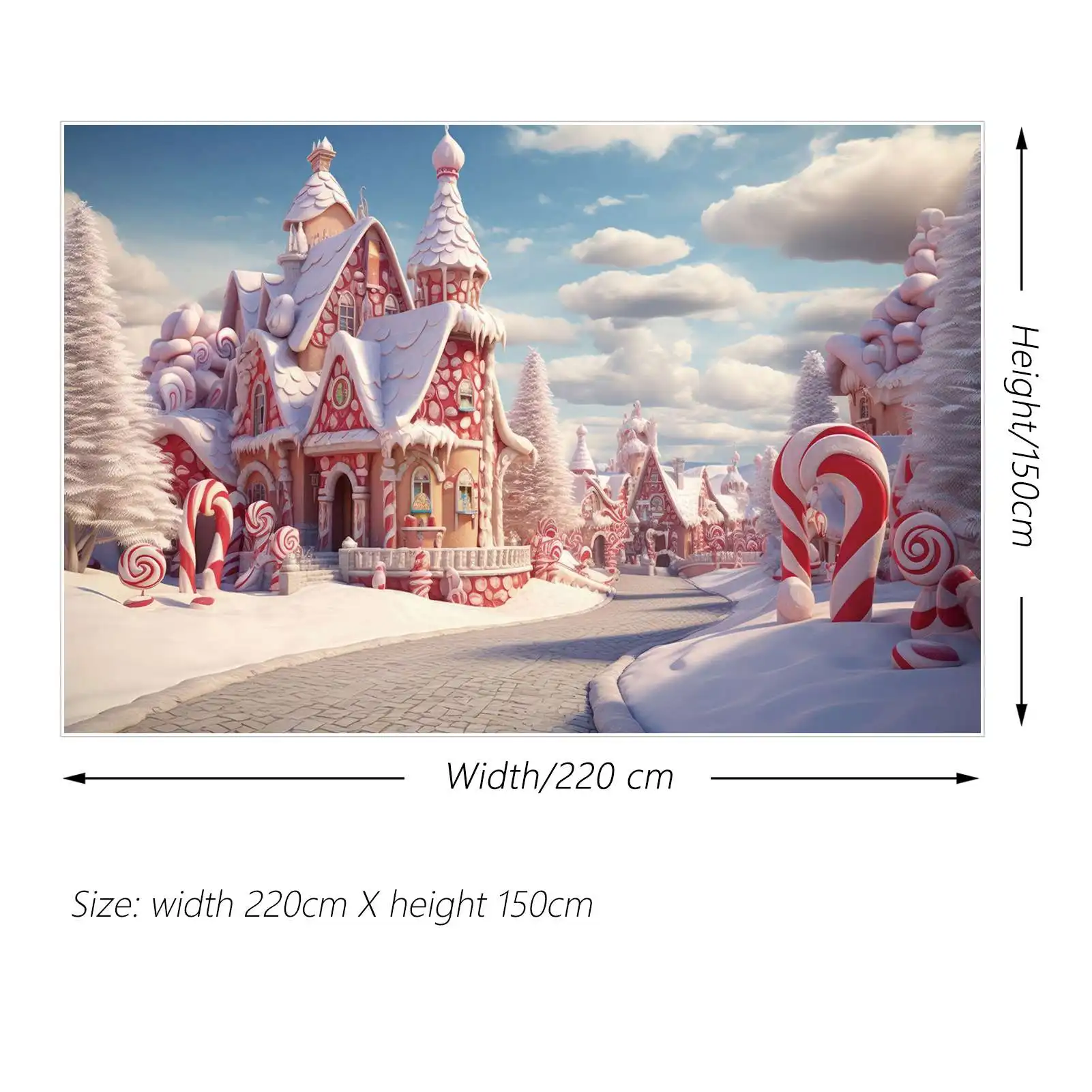 MOON.QG Backdrop Children Frozen Princess Birthday Decoration Background Snow Castle Candy Bar Sugar Lollipop Party Photo Booth