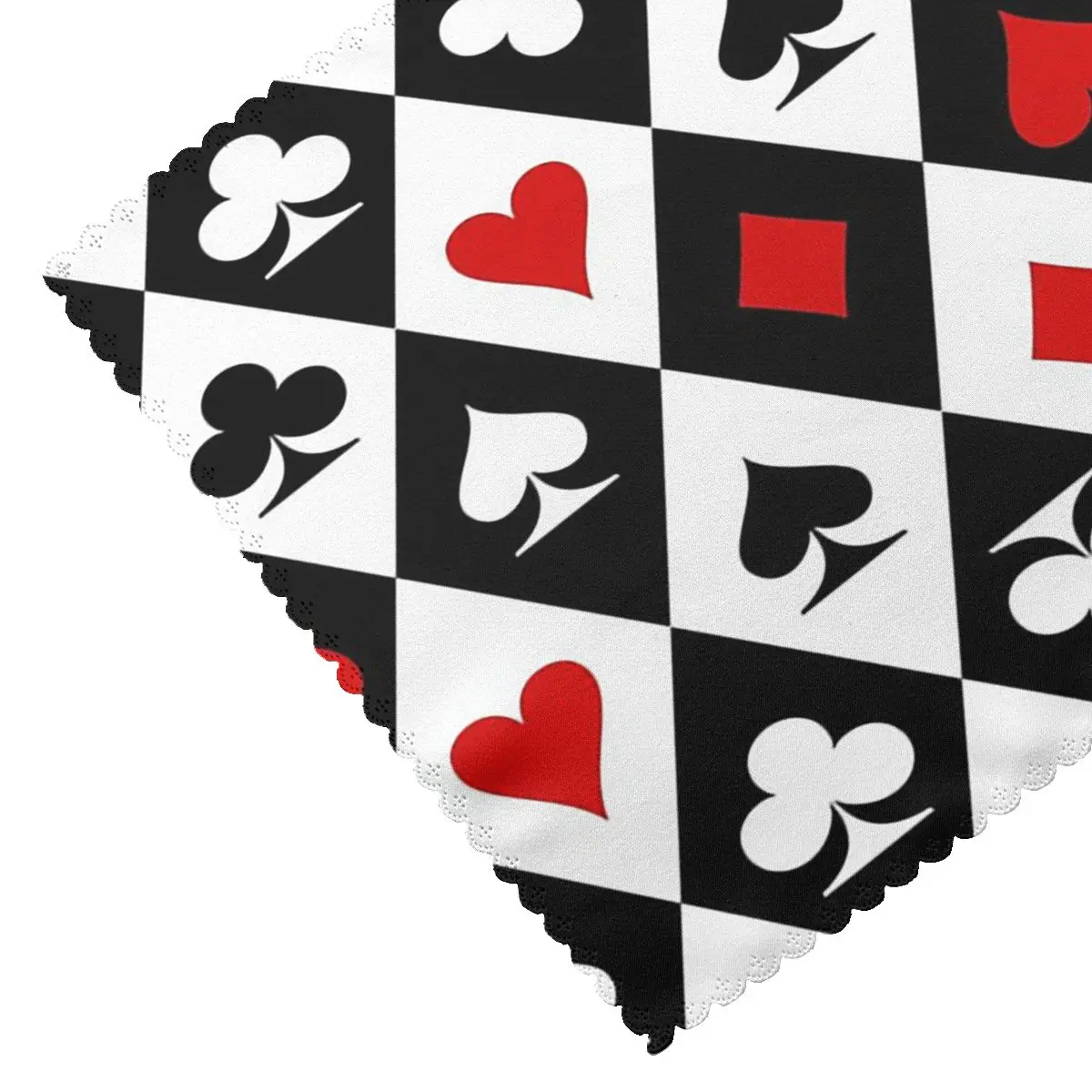 Playing Cards Suit Symbols Placemat Non-Slip Plate Mat for Dining Table Bowl Coaster Super Absorbent Mats