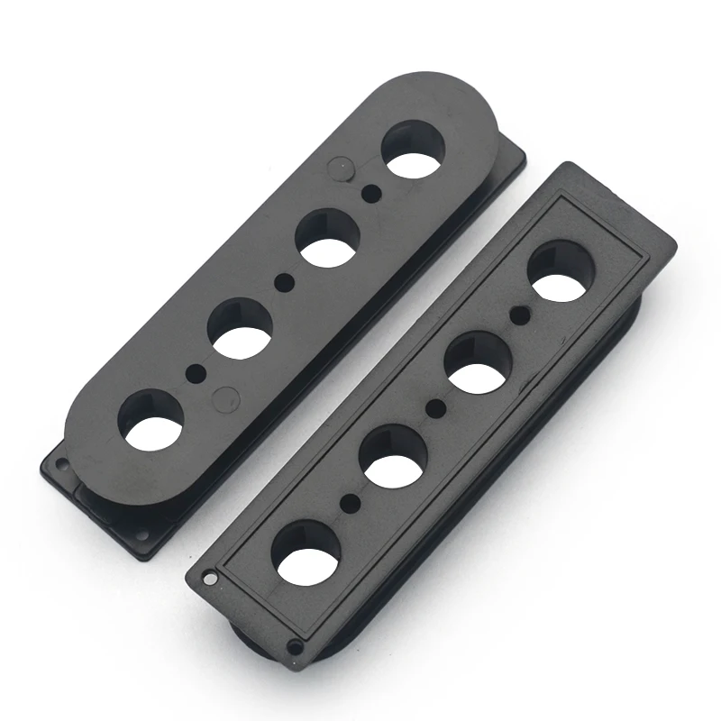 20Pcs 4 String Bass Pickup Cover 9.5MM Pole Piece Hole 4MB Bass Opened/Sealed Guitar Pickup 89.5x49MM for Pickup Maker Black