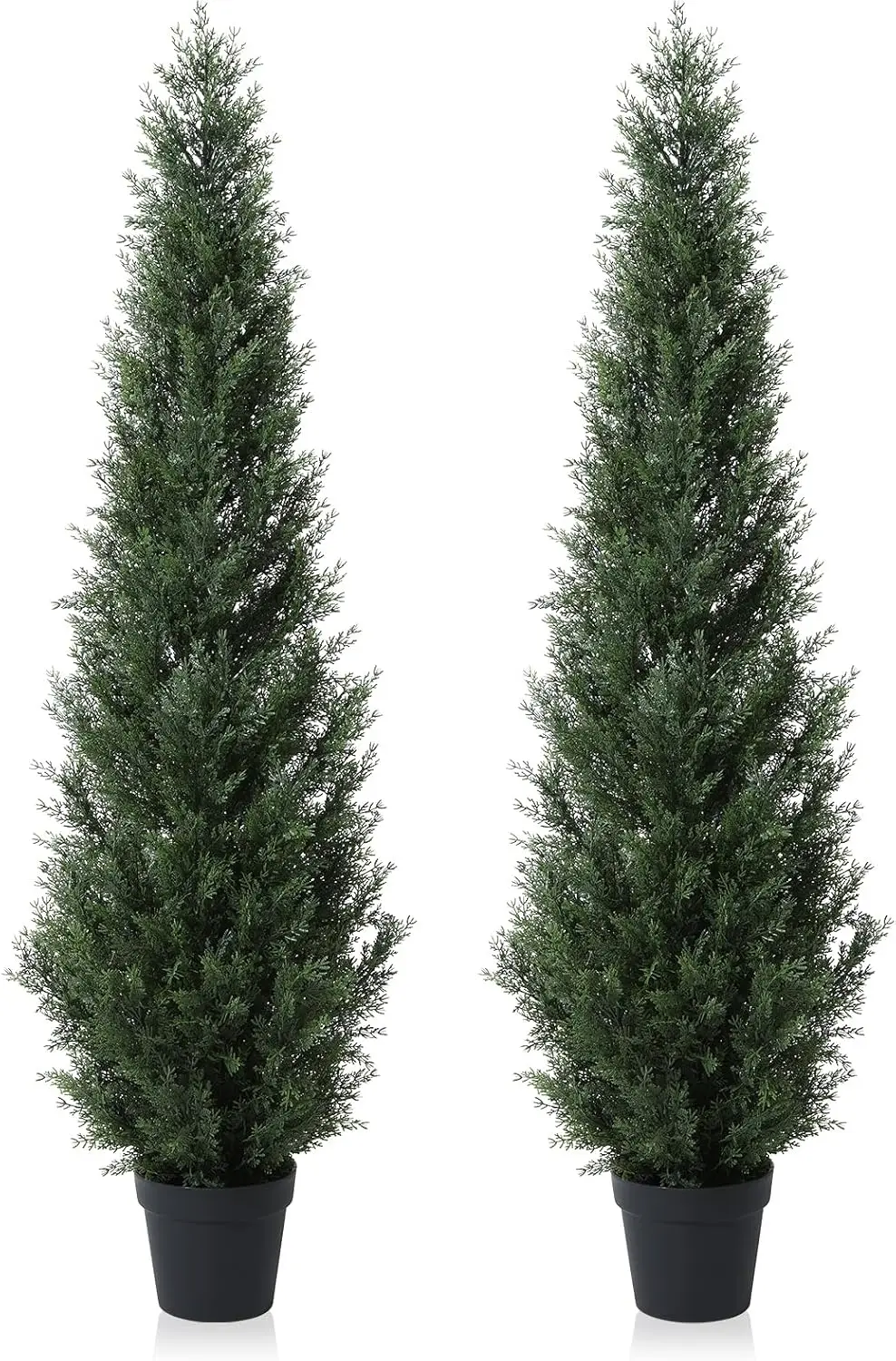 

Artificial Cedar Topiary Trees for Outdoors Potted Fake Cypress Trees Faux Evergreen Plants for Home Porch Decor