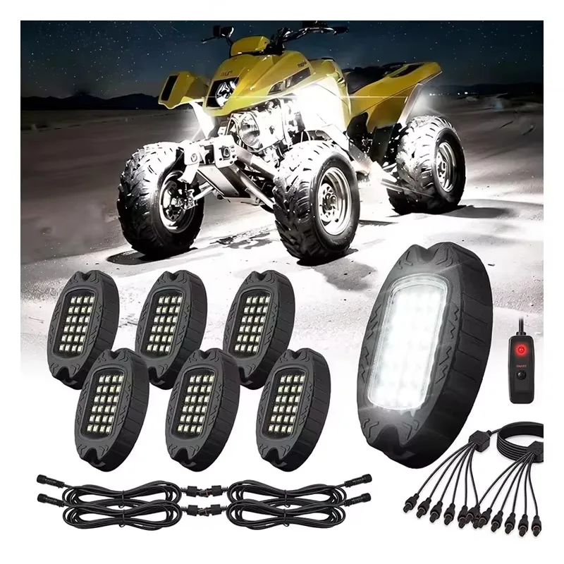 6SMD IP68 waterproof and shockproof 6000K super bright pure white LED light suitable for trailer truck jeep off-road chassis li