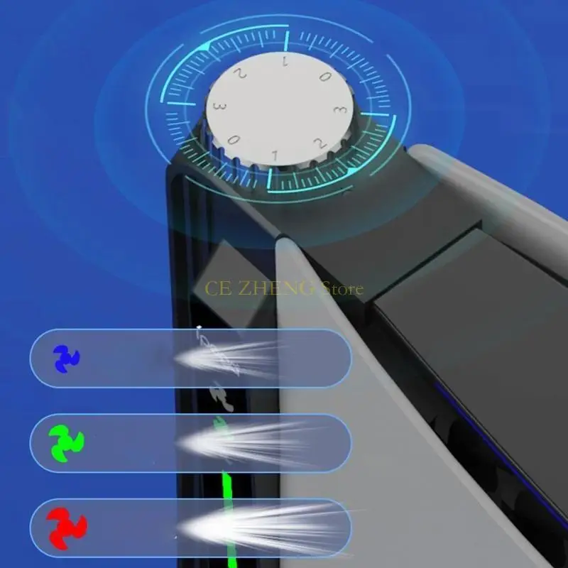 Kipas Pendingin Host Konsol E56B dengan Lampu Indikator Tingkat Kipas Antarmuka USB yang Diperpanjang