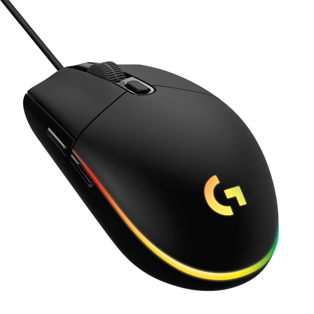 ماوس الألعاب Logitech G102 Prodigy 8000 نقطة في البوصة، 6 أزرار، معدل تقرير 1 مللي ثانية، إضاءة RGB لـ eSports FPS MOBA، كمبيوتر ألعاب الكمبيوتر