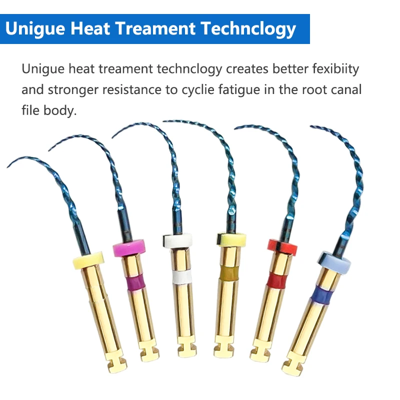 EYY ملفات دوارة اللبية للأسنان SX-F3 ملفات الننتول الزرقاء المنشط بالحرارة والنيكل والتيتانيوم ومضادة للتعب ملف قناة الجذر 6 قطعة/صندوق #4