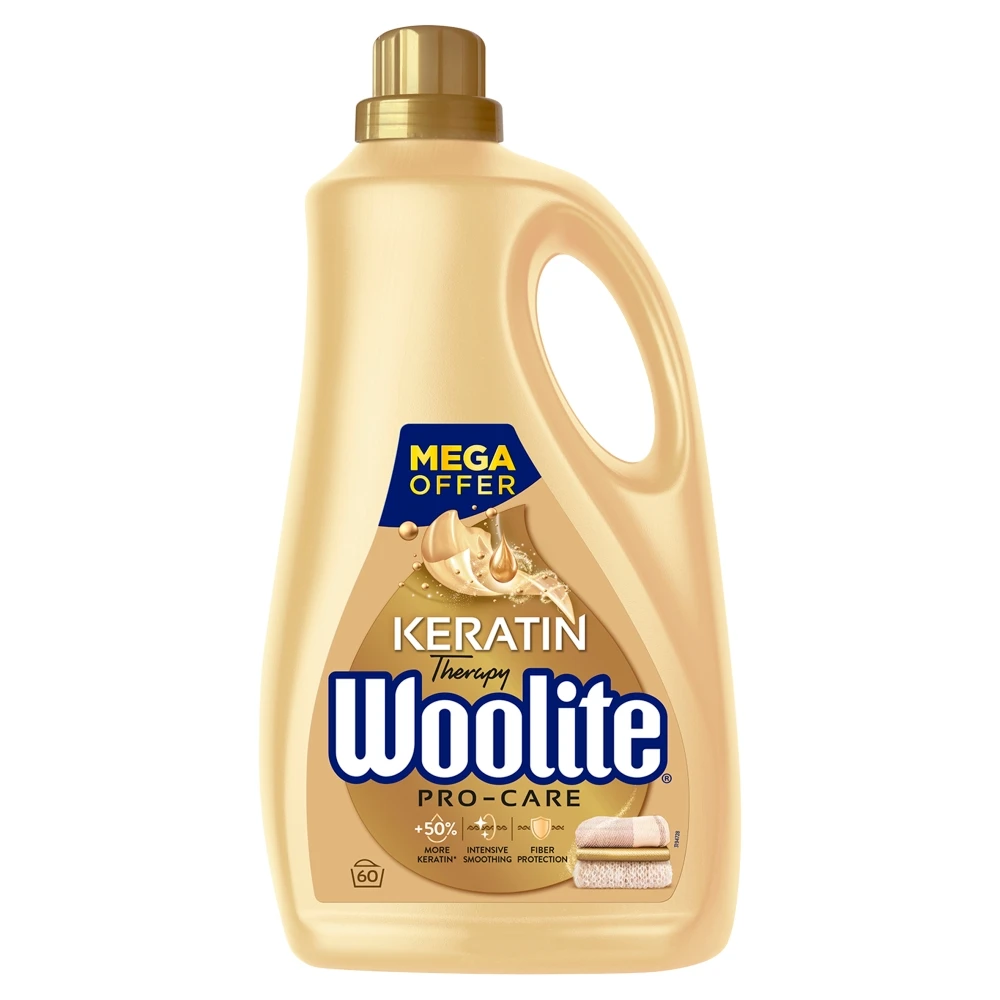 Woolite Pro-Care Wasmiddel met Keratine voor Witte en Gekleurde Kleding 3,6 L