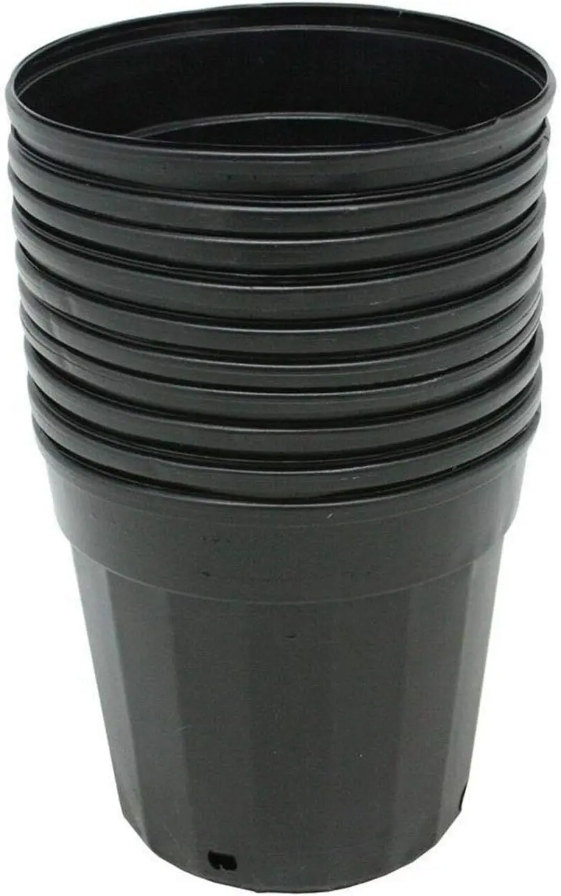 2 Gallon Nursery Pot Outdoor Flower Vegetable Plant Plastic Pot Garden 10 Pack by SHG