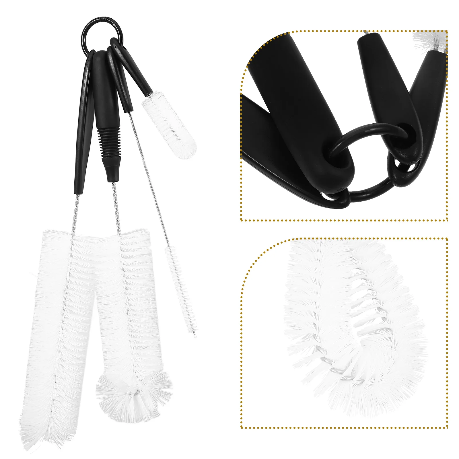 

4 Pcs Cup Brush Dishwashing Small Bottle Brushes for Cleaning Cleaner Soft Narrow Neck Scrubber Sink Glassware